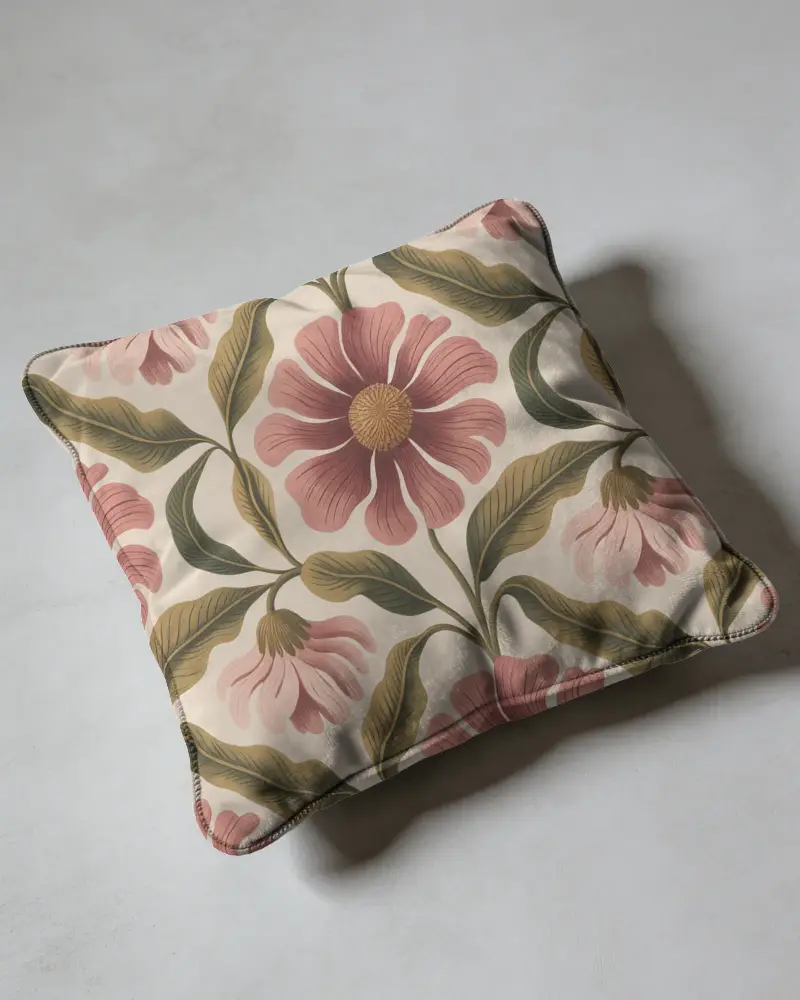 Plush Soft Cushion Mockup For Home Decor Interior Design And Luxury Living Room Styling