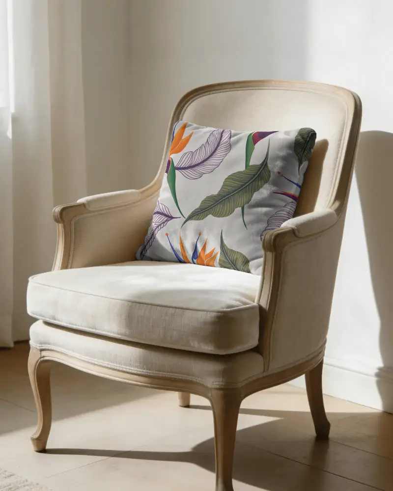 Luxury Soft Comfortable Velvet Cushion Mockup For Home Decor Lifestyle And Interior Design