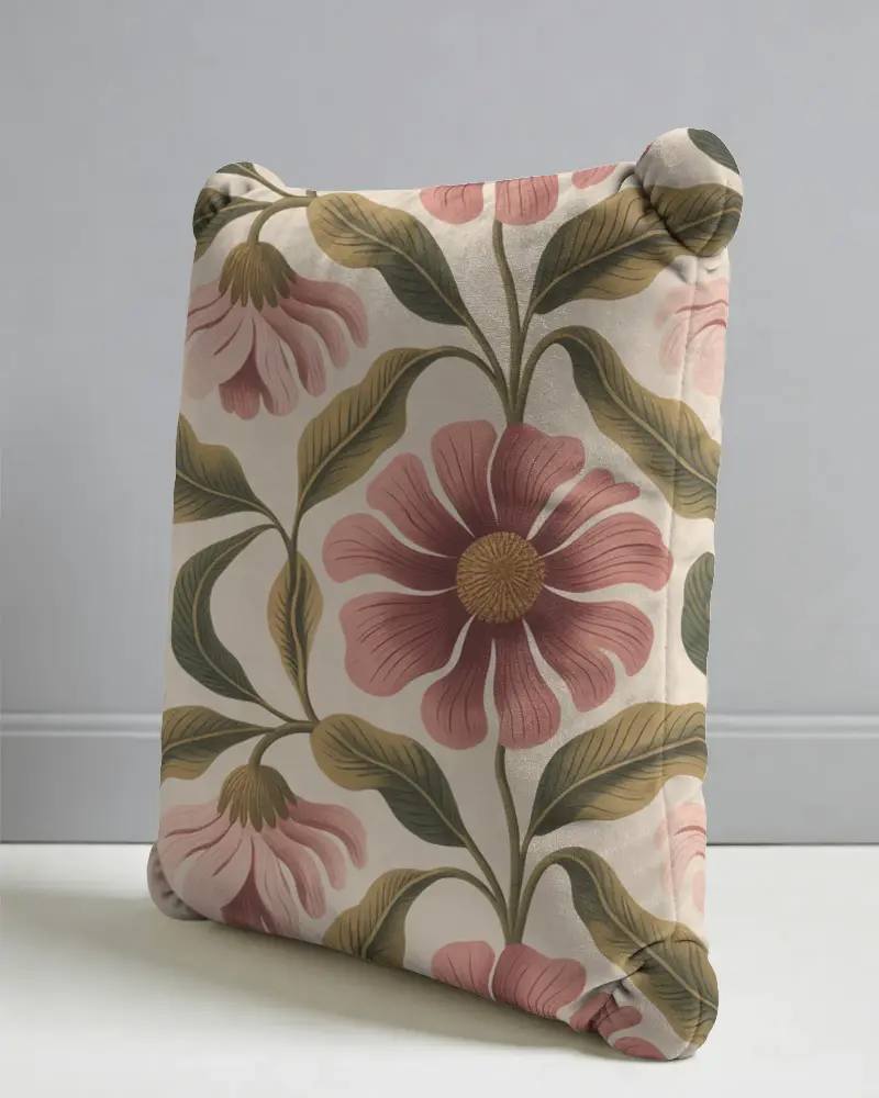 Soft Luxury Velvet Cushion Mockup For Home Decor And Interior Design Showcase