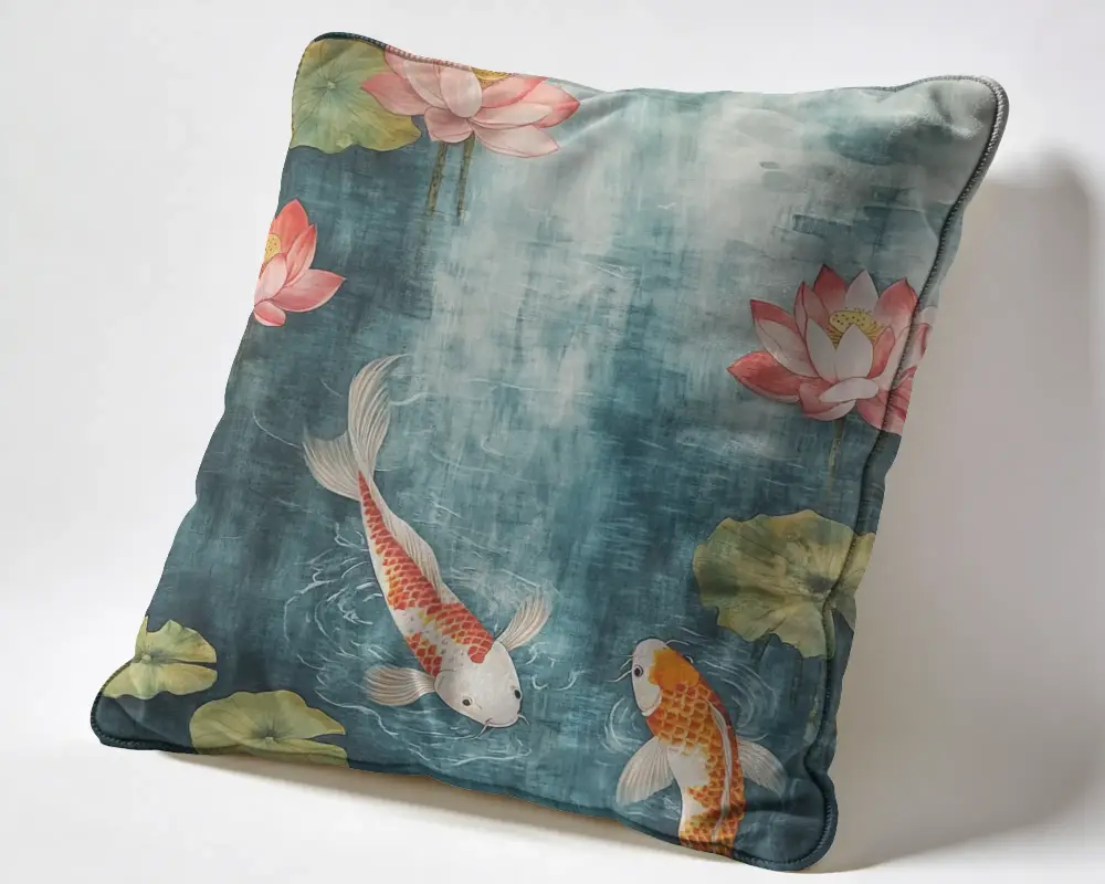 Luxury Fabric Cushion Mockup With Defined Seams Enhancing Contemporary Sofa Accessory Look