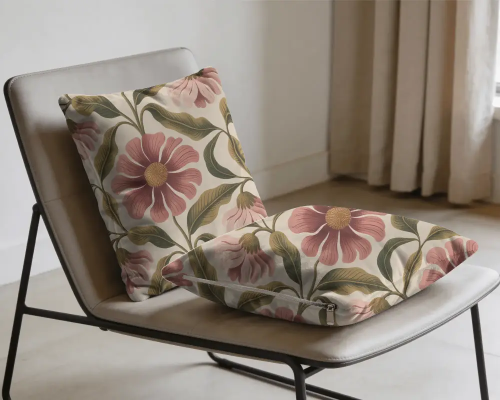 Luxurious Soft Touch Velvet Cushion Mockup For Home Decor And Interior Design Showcase