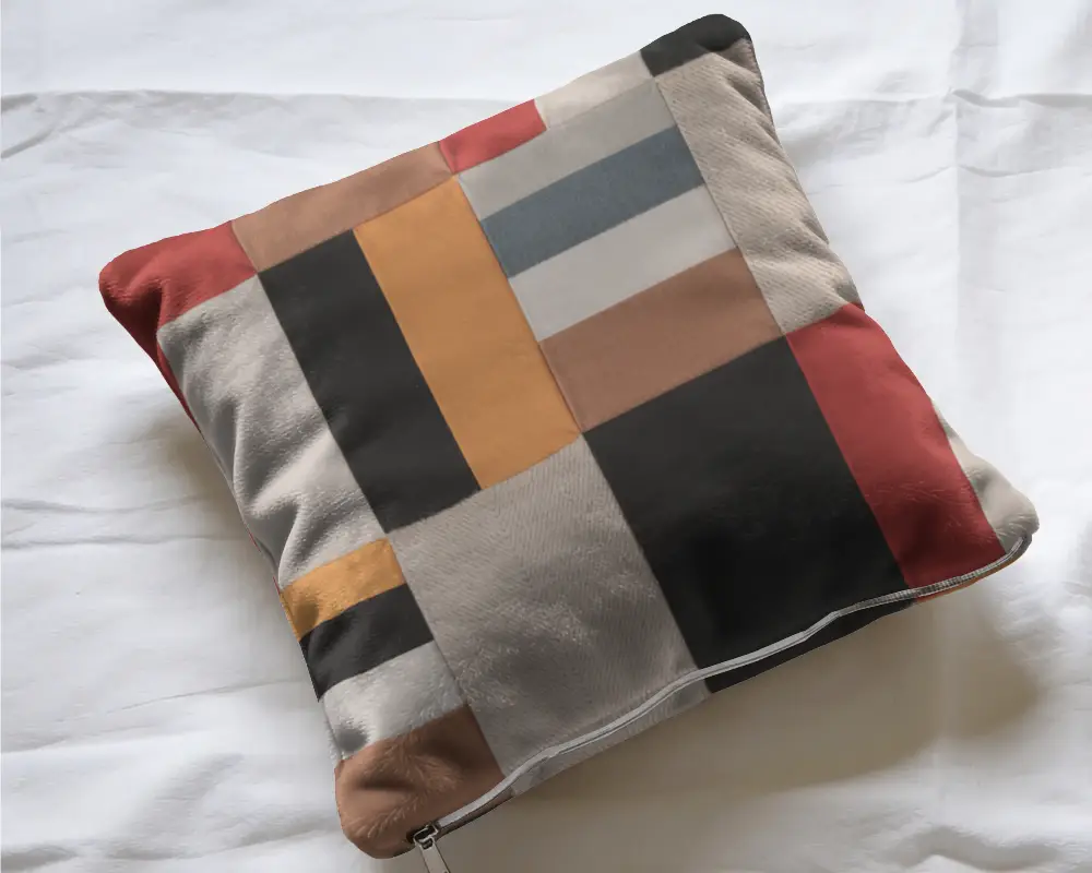 Premium Velvet Textile Cushion Mockup For Interior Decor And Fabric Print Showcase