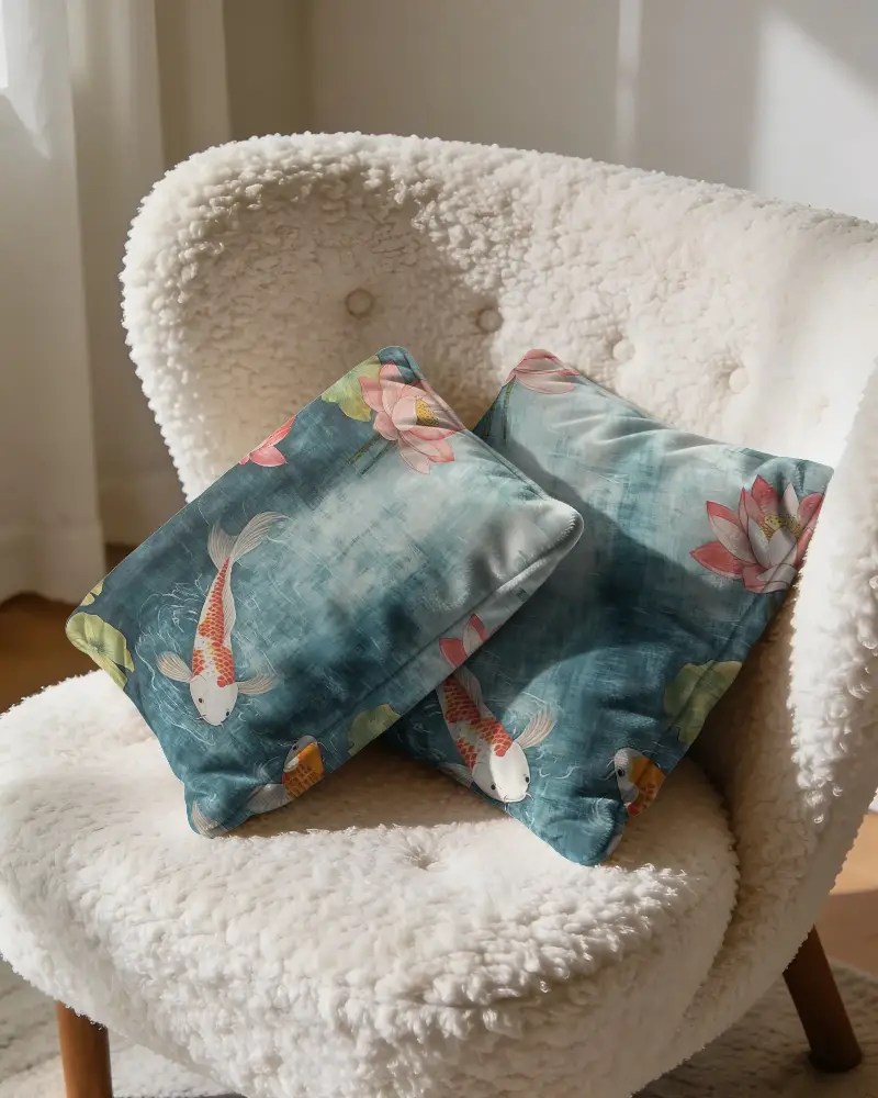 Elegant Plush Square Cushion Mockup Designs For Sofa Chair Accessory And Living Space Style