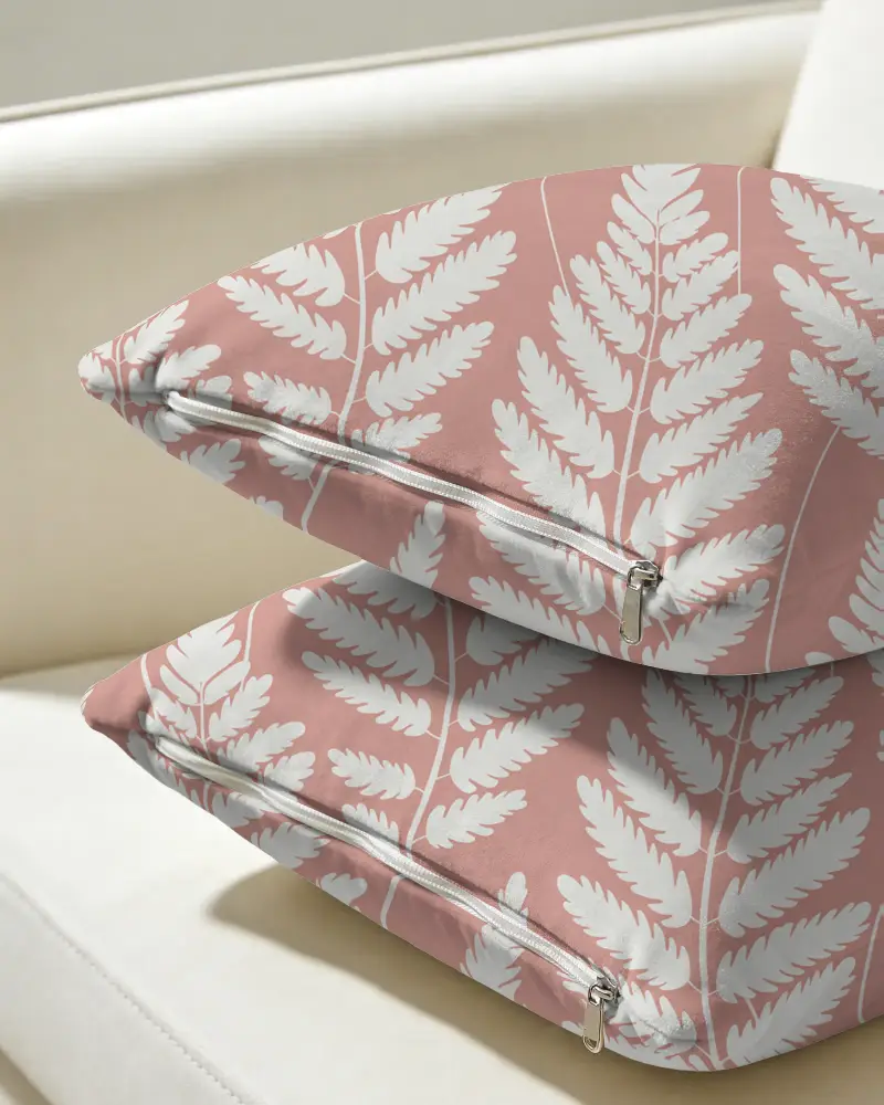 Soft Velvet Cushion Mockup With Visible Zipper Detail For Home Decor Design Presentations