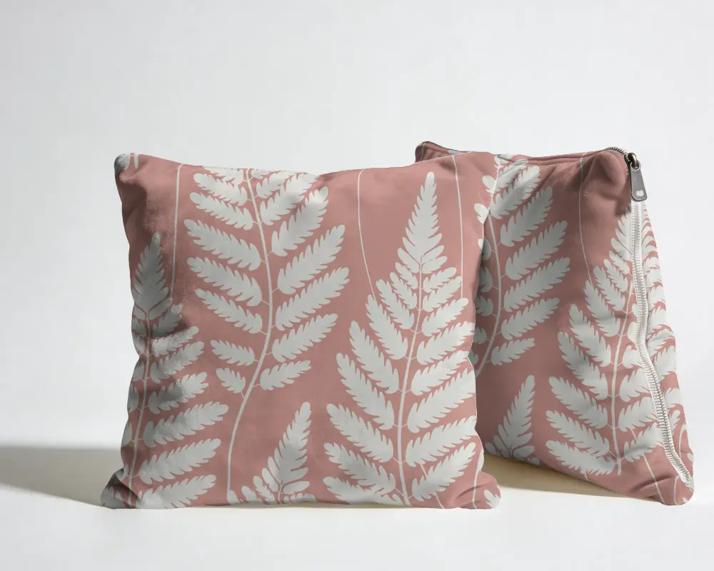 Plush Square Cushion Mockup With Visible Zipper Perfect For Home Decor And Design Presentations
