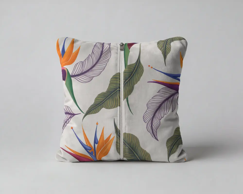Soft Textured Cushion Mockup Showcasing Central Zipper Design For Modern Interior Accessories