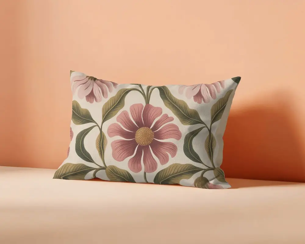 Rectangular Cushion Mockup For Home Decor And Cozy Living Room Accessory Design Display