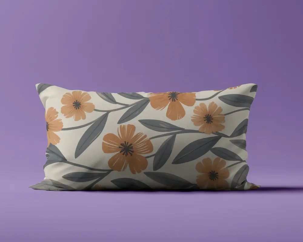 Fabric Textured Home Decor Cushion Mockup For Modern And Comfortable Living Space