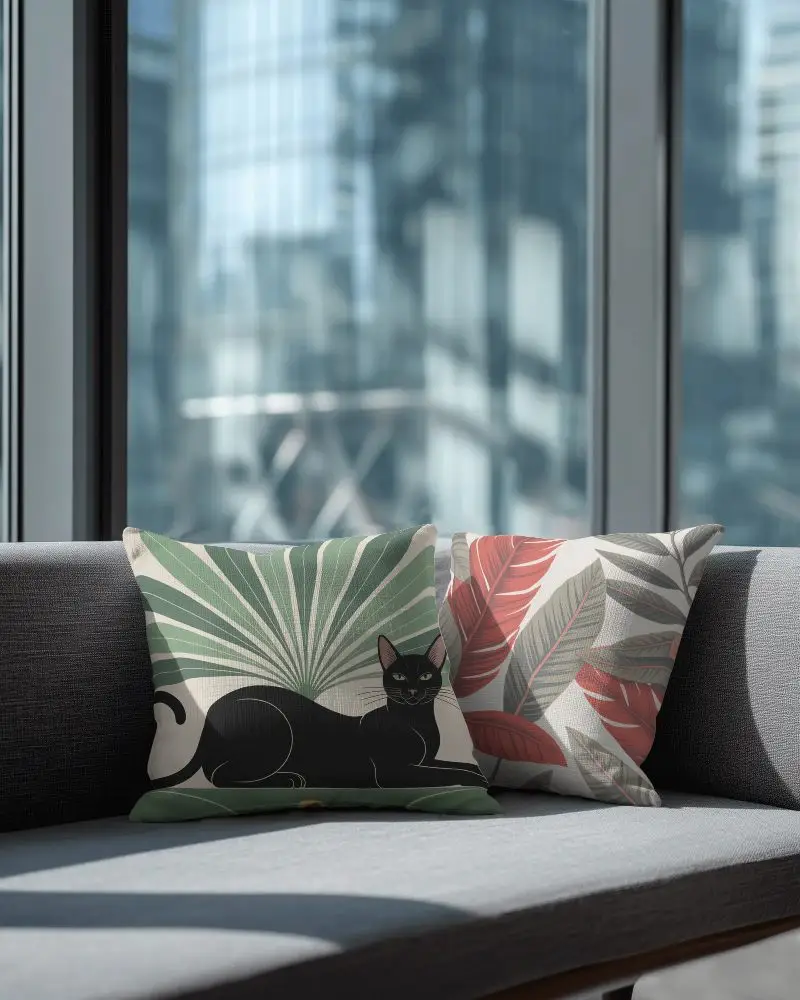 Premium Luxury Sofa Cushion Mockup For Home Decor Interior Design Pillow Template