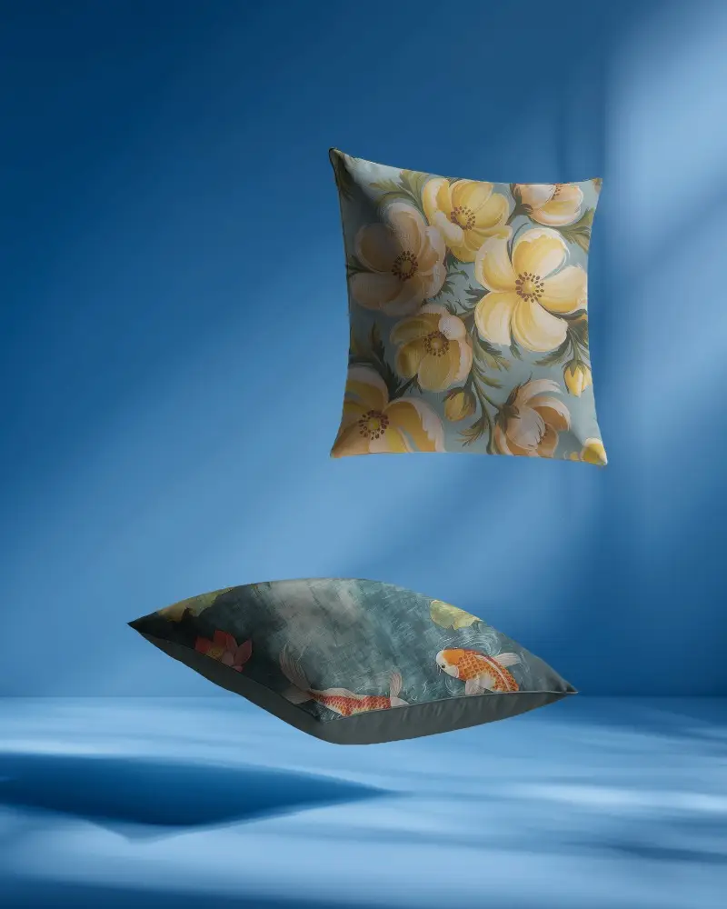 Premium Quality Fabric Cushion Mockup For Easy Customization And Brand Presentation