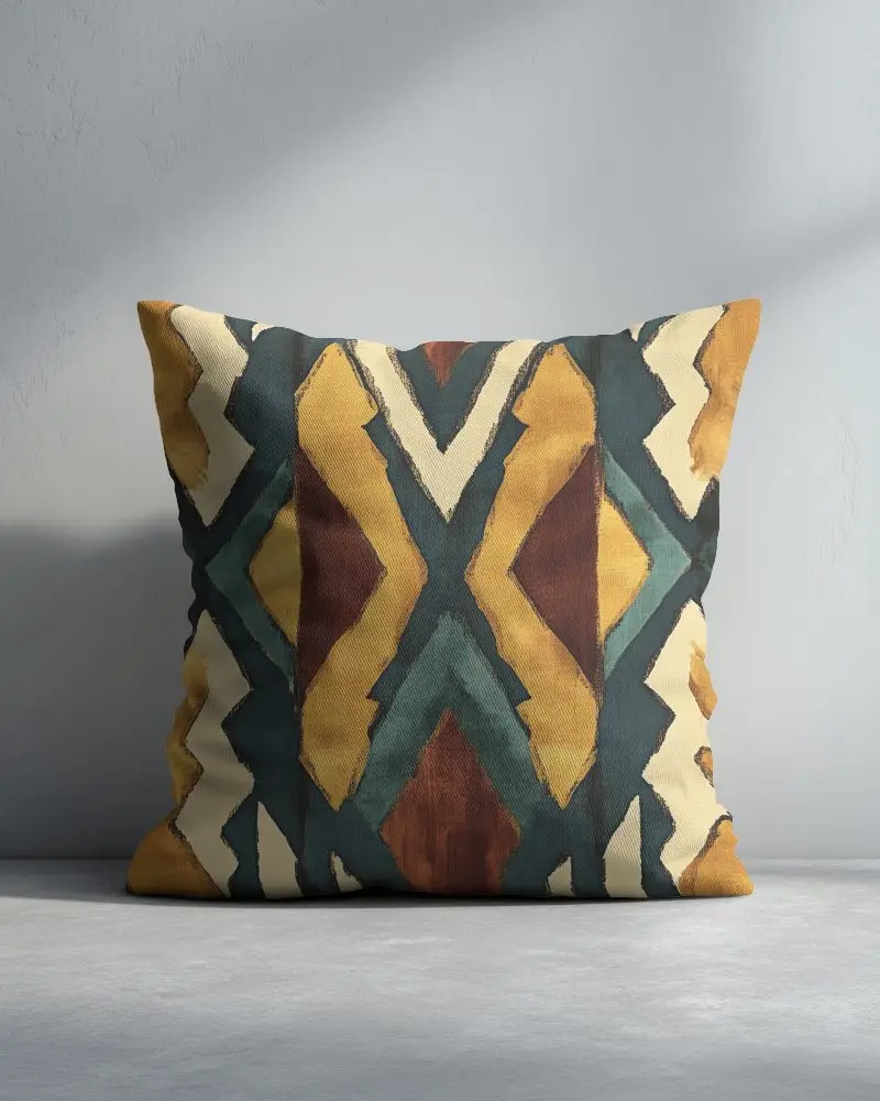 Realistic Plush Cushion Mockup On Minimalist Background For Interior Design Use