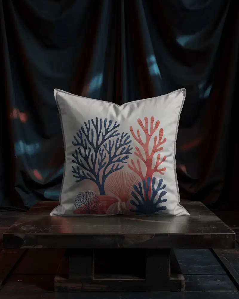 Luxury Square Cushion Mockup Soft Texture Home Decor Stylish Modern Interior Accessory