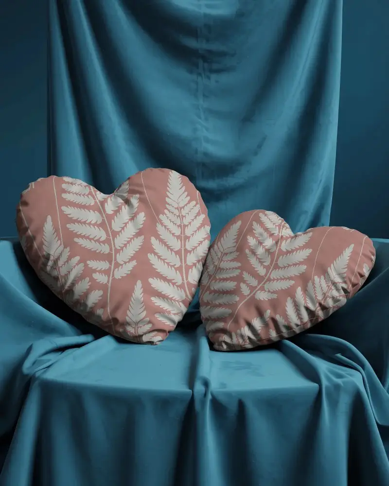 Cozy Heart Shaped Cushion Mockups For Home Decor And Valentines Gift Ideas Showcase