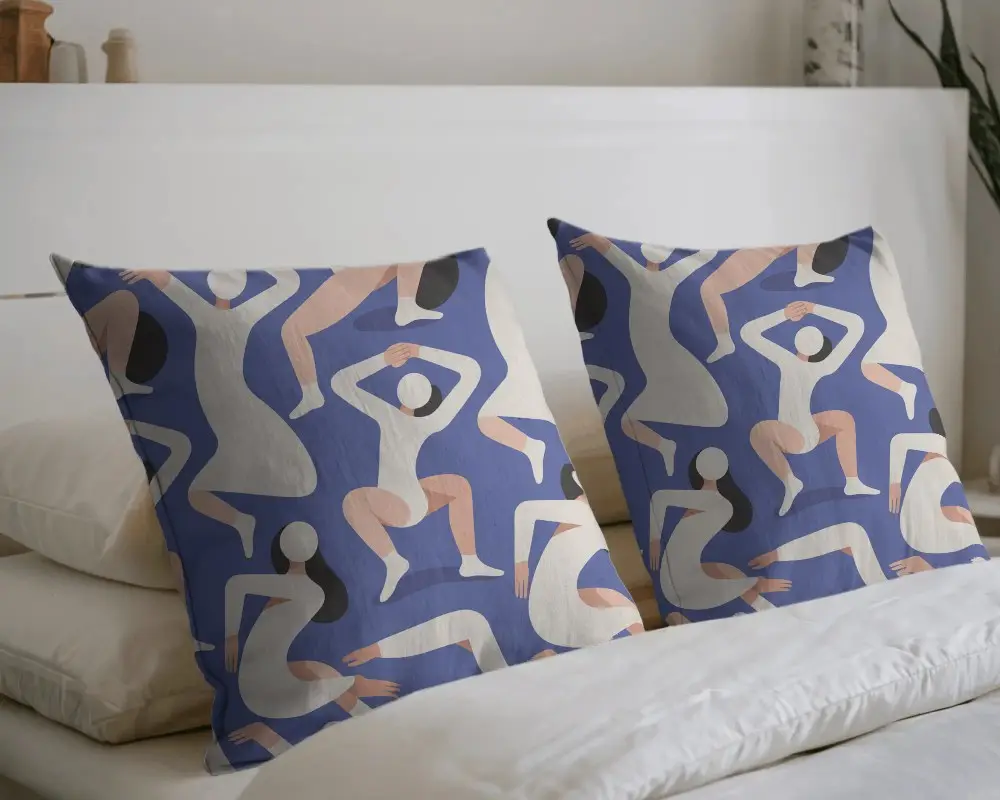 Premium Soft Cushion Mockup For Bedroom Decor Modern Comfort And Style Design