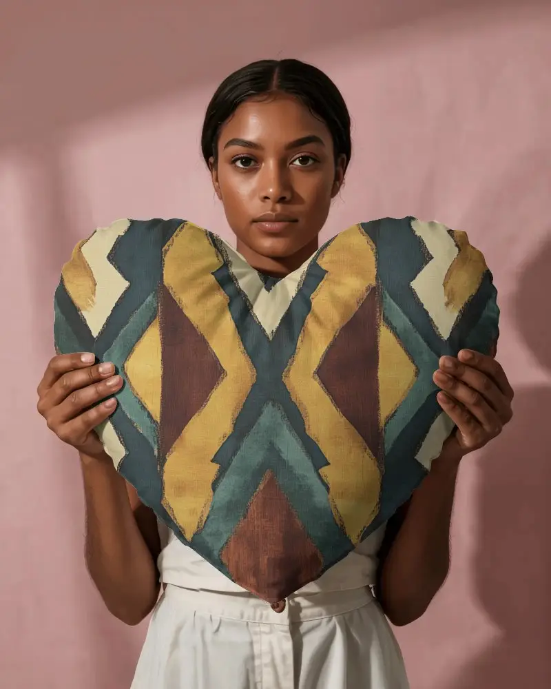 Soft Heart Cushion Mockup Ideal For Custom Designs And Personalized Interior Accessory