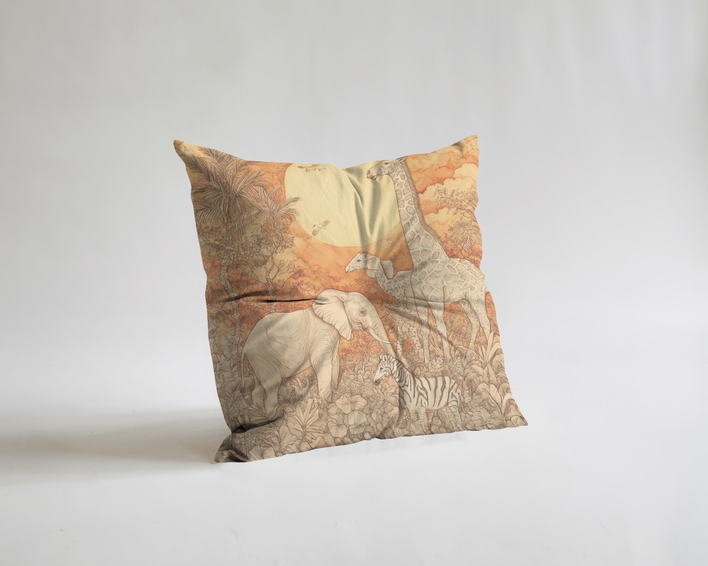 Wrinkled Soft Cushion Mockup Front View On Clean White Background Realistic And Minimalist Design Showcase 021