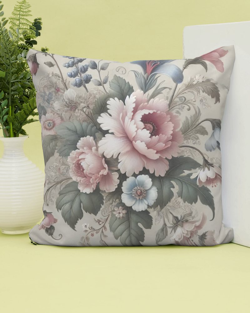 Relaxing Cushion Mockup On Knit Blanket