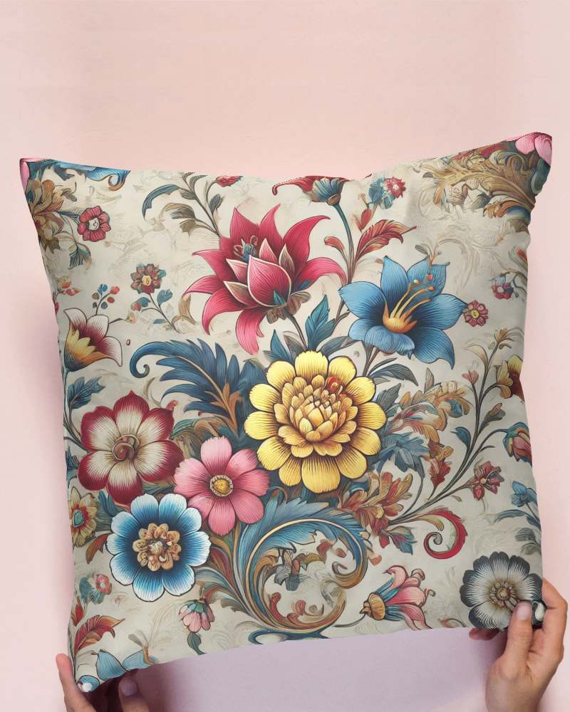 Elegant Pillow Mockup On Cozy Bed