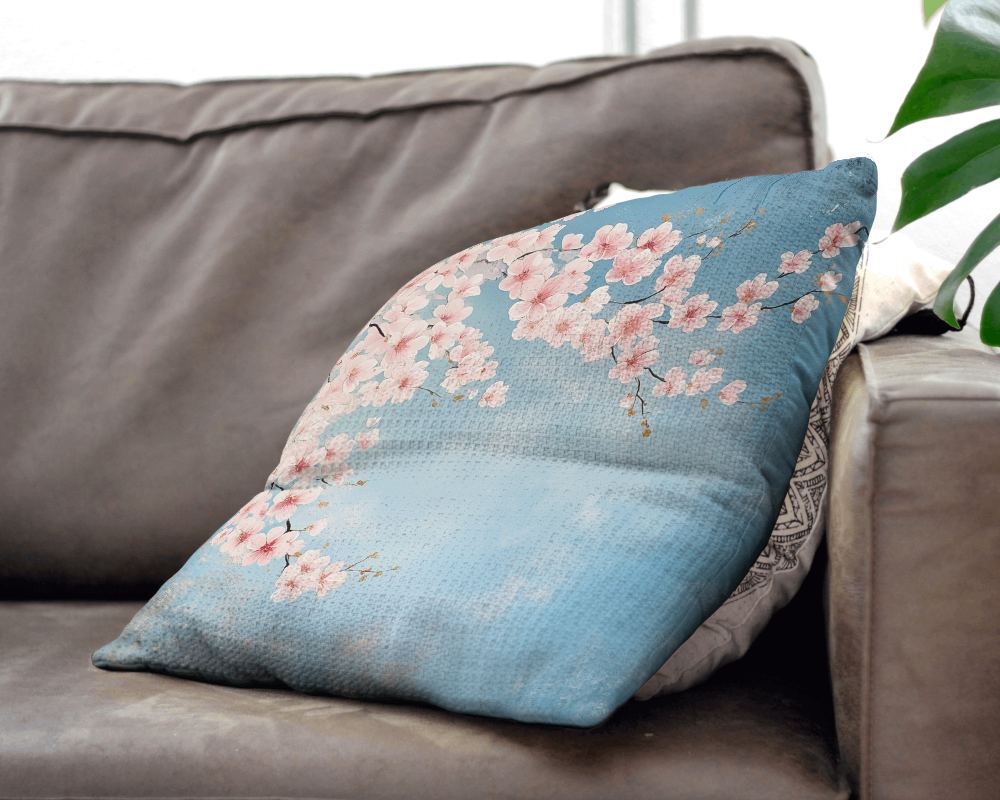 Soft Cushion Mockup On Pink Backdrop