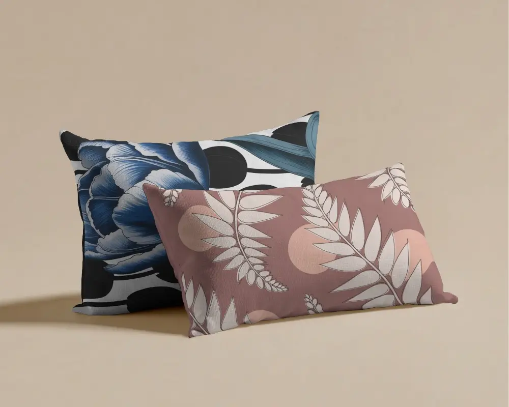 High Quality Fabric Rectangular Cushion Mockup Pillow Design For Modern Living