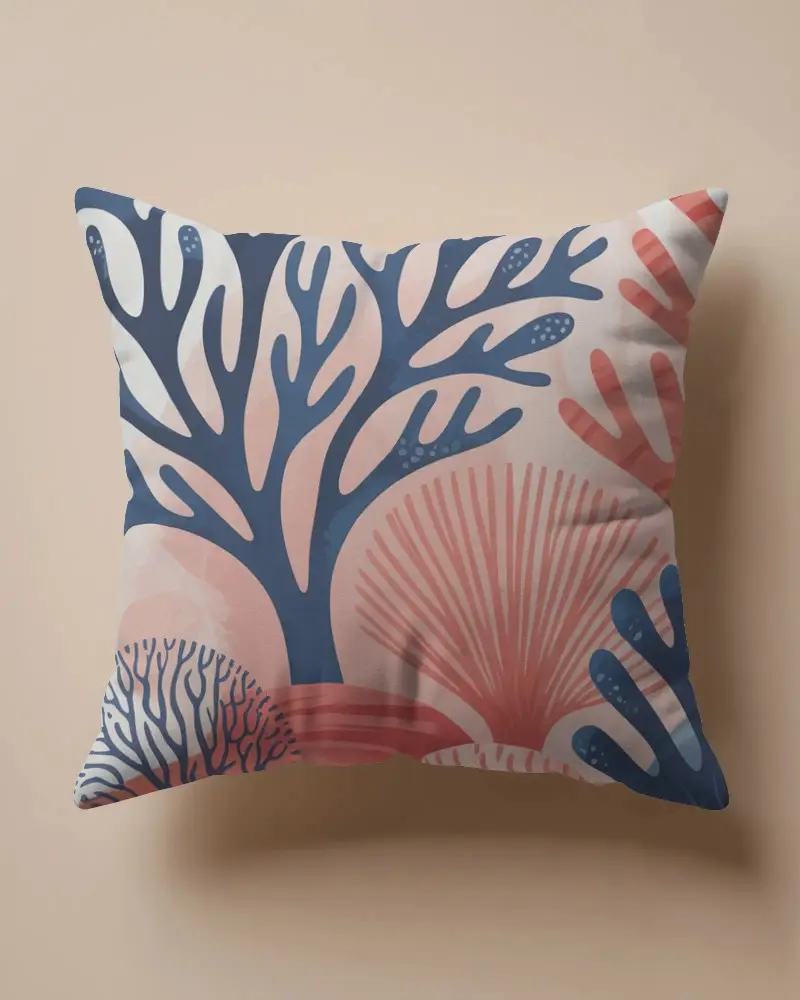 Plush Square Cushion Mockup With Realistic Shadow For Homely Decor And Room Upgrade