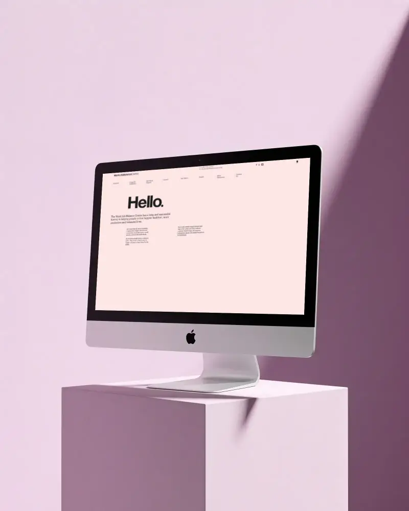 Sleek Modern Apple Desktop Mockup With Large Screen Perfect For Digital Marketing Presentations