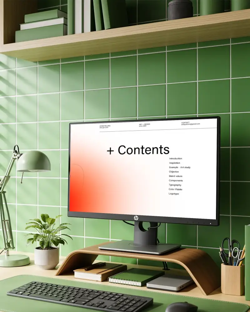 Clean Minimalist Hp Desktop Mockup Showcasing Workstation Setup For Creative Projects