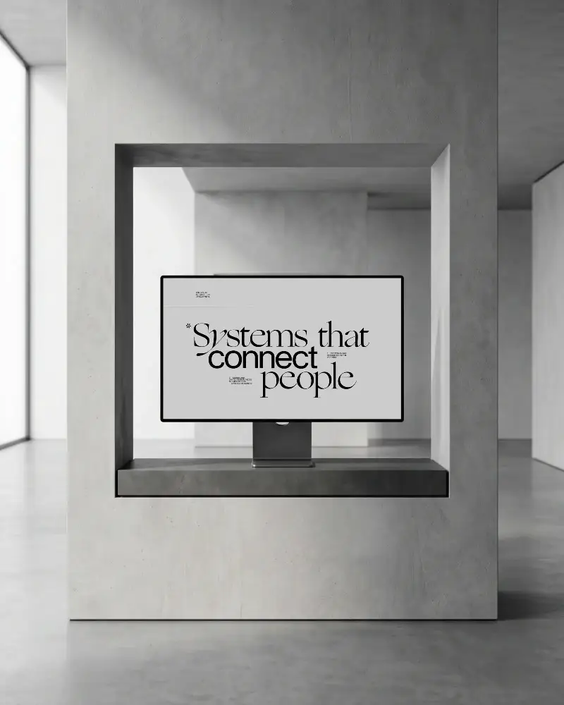 Modern Dell Desktop Mockup In Minimalist Interior Space For Creative Design Presentation