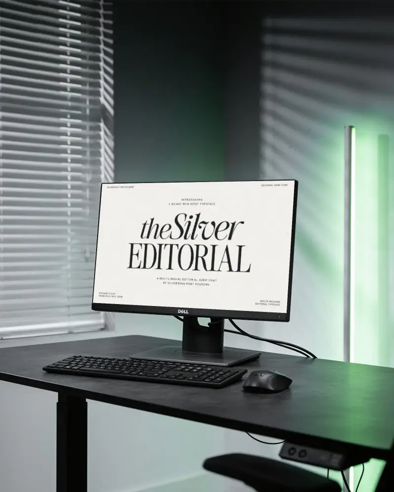 Modern Minimalist Workstation With Dell Desktop Mockup Computer Keyboard And Mouse On Desk