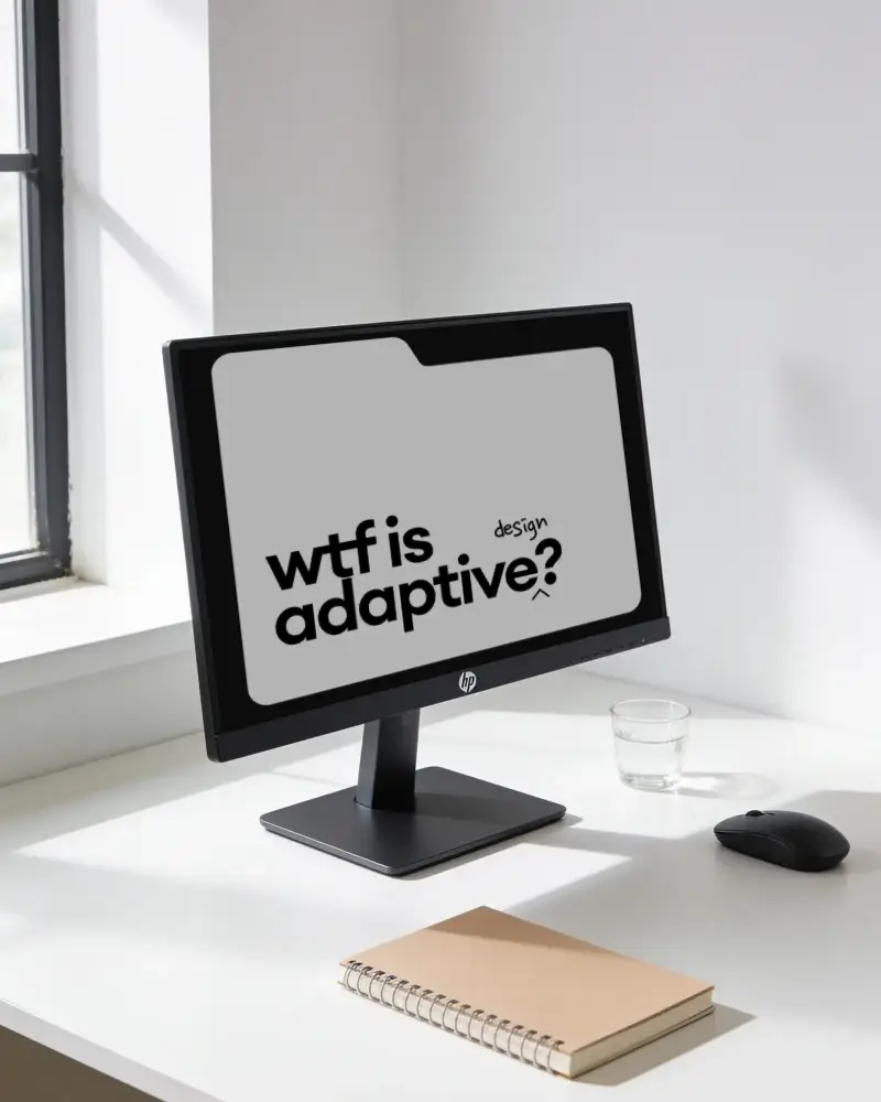 Modern Minimalist Office Desk Setup With Hp Desktop Mockup Monitor Wireless Mouse And Notebook