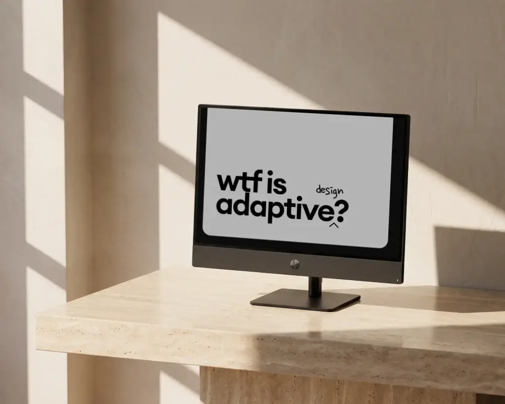 Modern Hp Desktop Computer Mockup On Minimalist Table With Natural Light Background