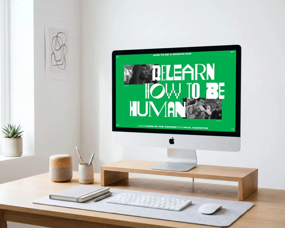 Modern Minimalist Apple Desktop Mockup With Organized Workspace And Technology Accessories