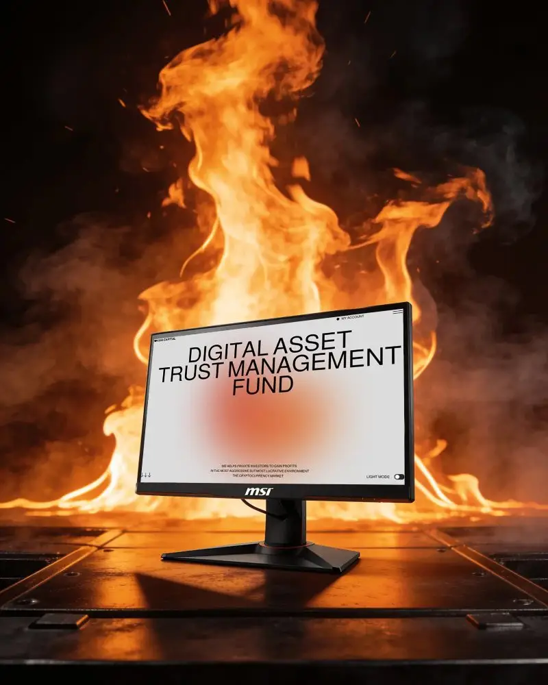 Sleek Msi Desktop Computer Display With Dynamic Fire Backdrop For Powerful Tech Showcase