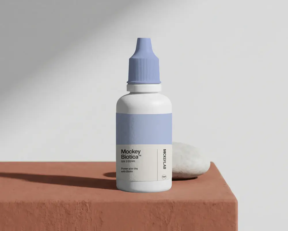Premium Dropper Bottle Mockup Ready For Personalized Label Design And Brand Presentation
