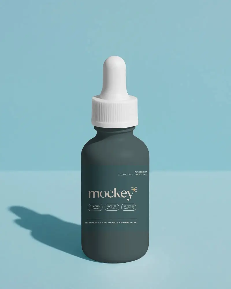 Realistic Dropper Bottle Mockup With Shadow Isolated On Minimalist Background For Label Display