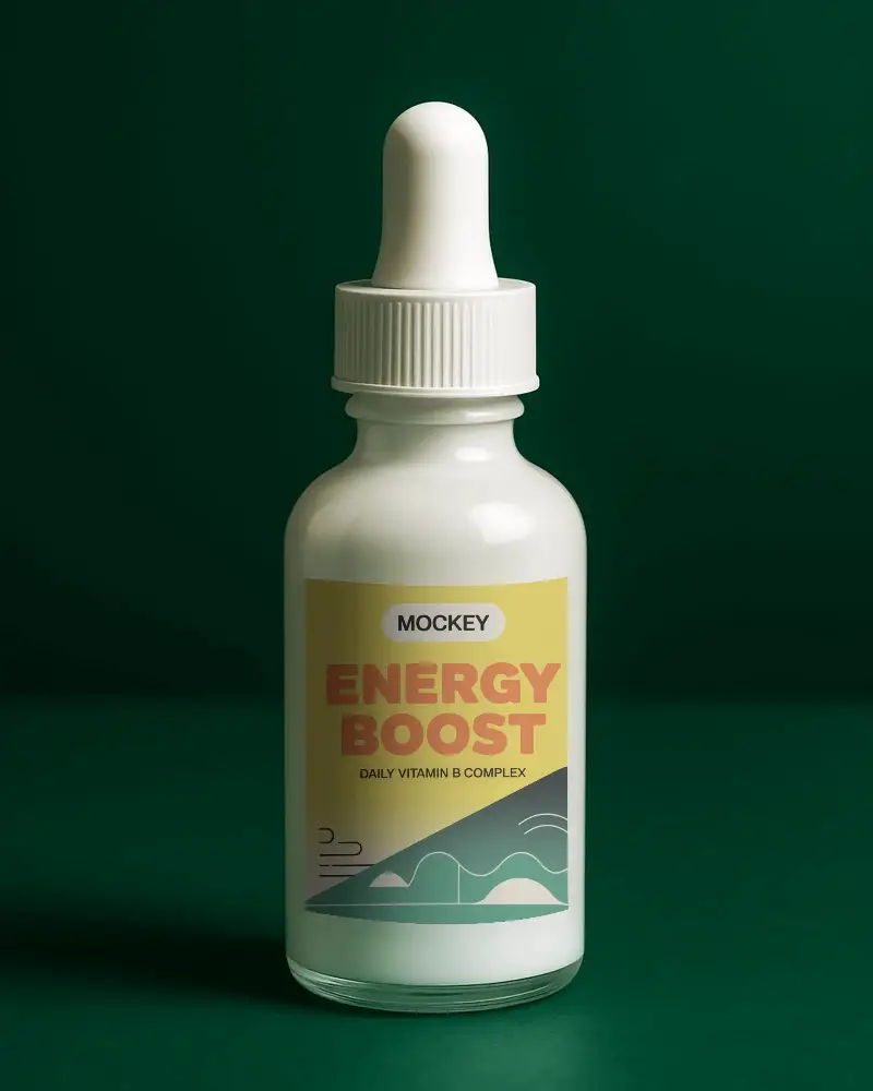 Premium Dropper Bottle Mockup For Cosmetic Serums Skincare Products Ideal For Brand Showcase