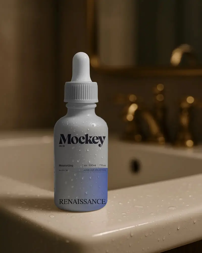 Matte Frosted Glass Dropper Bottle Mockup For Cosmetic Serums And Essential Oils Presentation