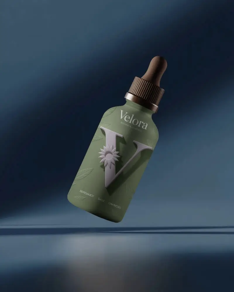 Elegant Liquid Dropper Bottle Mockup With Transparent Background Style