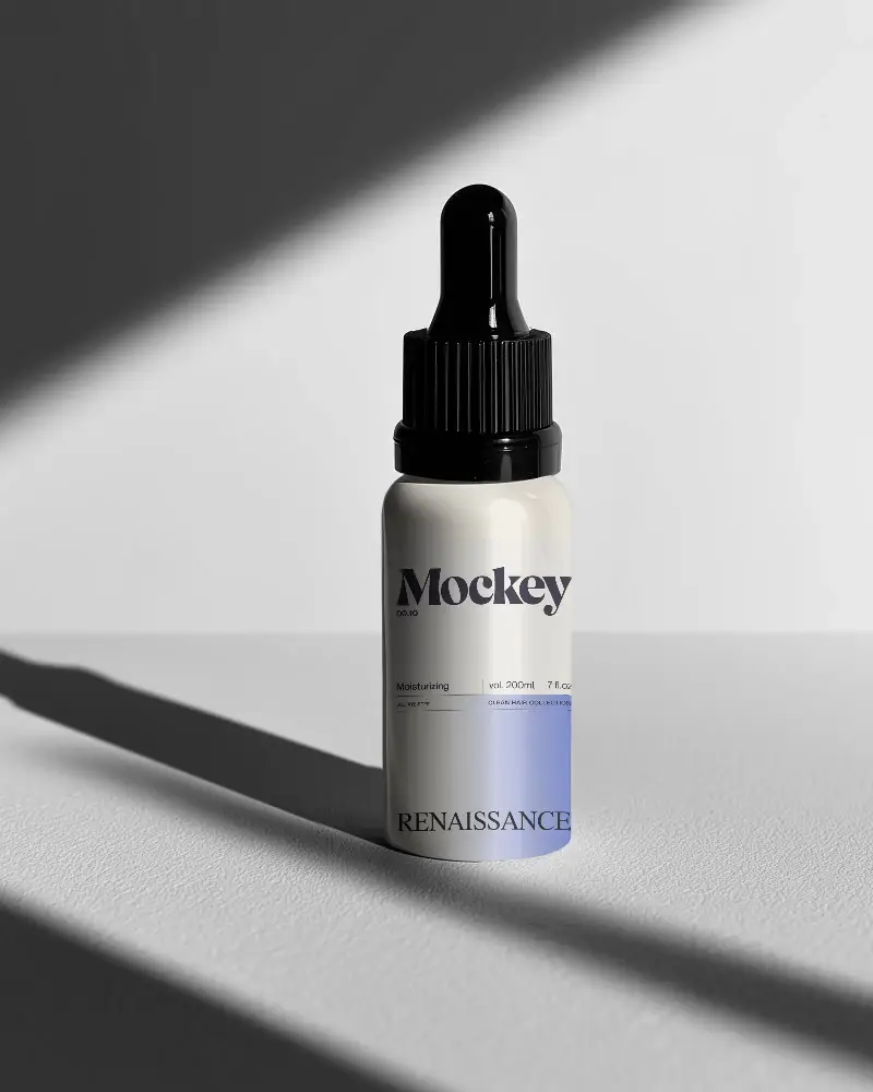 Sleek Dropper Bottle Mockup For Cosmetic And Essential Oil Packaging Designs