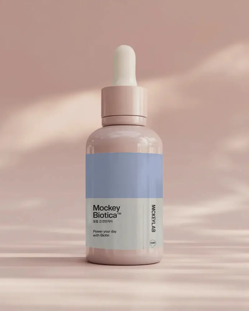 Dropper Bottle Mockup With Minimalist Label Clean Simple Branding Template For Healthcare