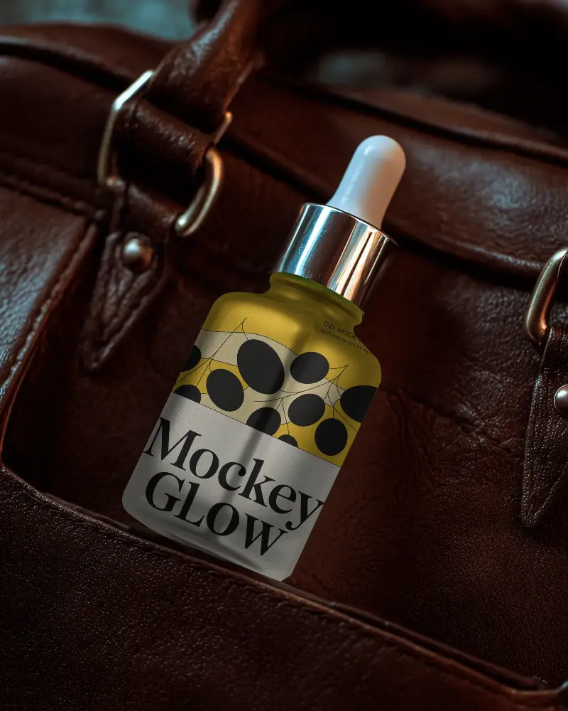 Sleek Dropper Bottle Mockup For Cosmetic Serum Brand Marketing And Product