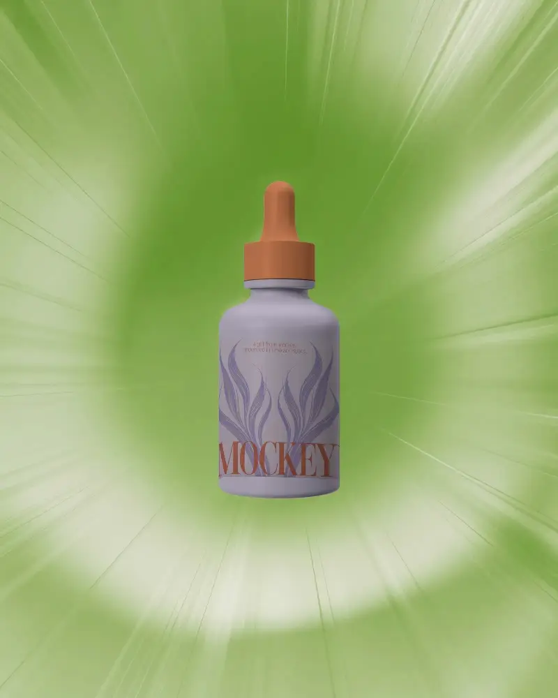 Elegant Dropper Bottle Mockup Perfect For Beauty Product Label Mockup And Branding Showcase