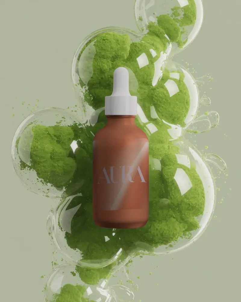 Realistic Dropper Bottle Mockup For Skincare Or Aromatherapy Custom Label Display