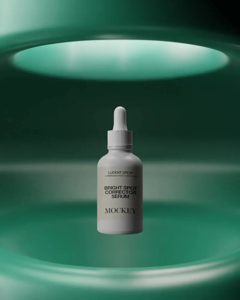 Modern Dropper Bottle Mockup For Cosmetic Skin Care Product Packaging Design Display