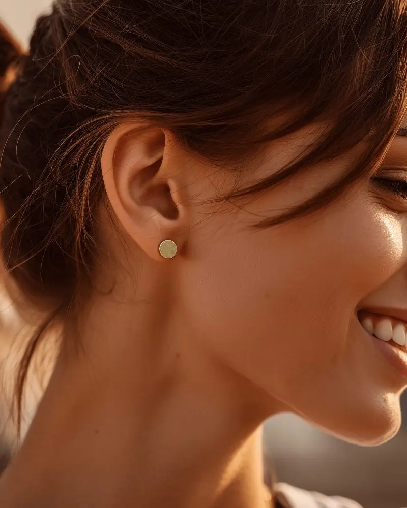 Elegant Minimalist Earring Stud Mockup For Daily Wear And Sleek Personal Style Enhancement