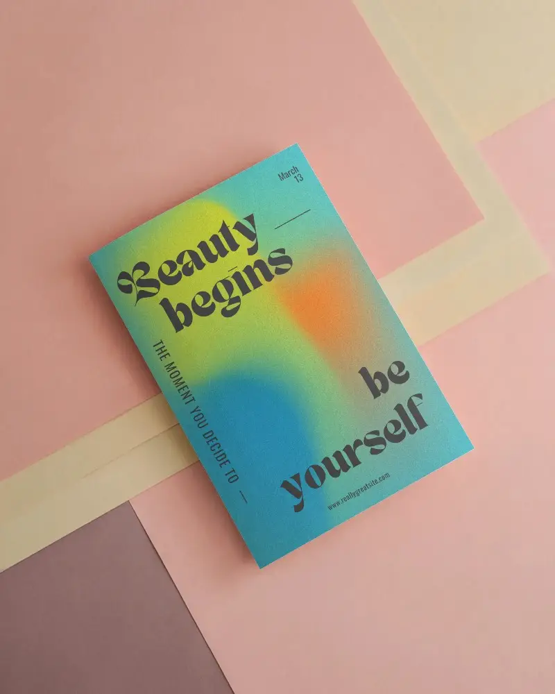 High Quality Folded Flyer Mockup For Print Design Presentation And Branding Purposes