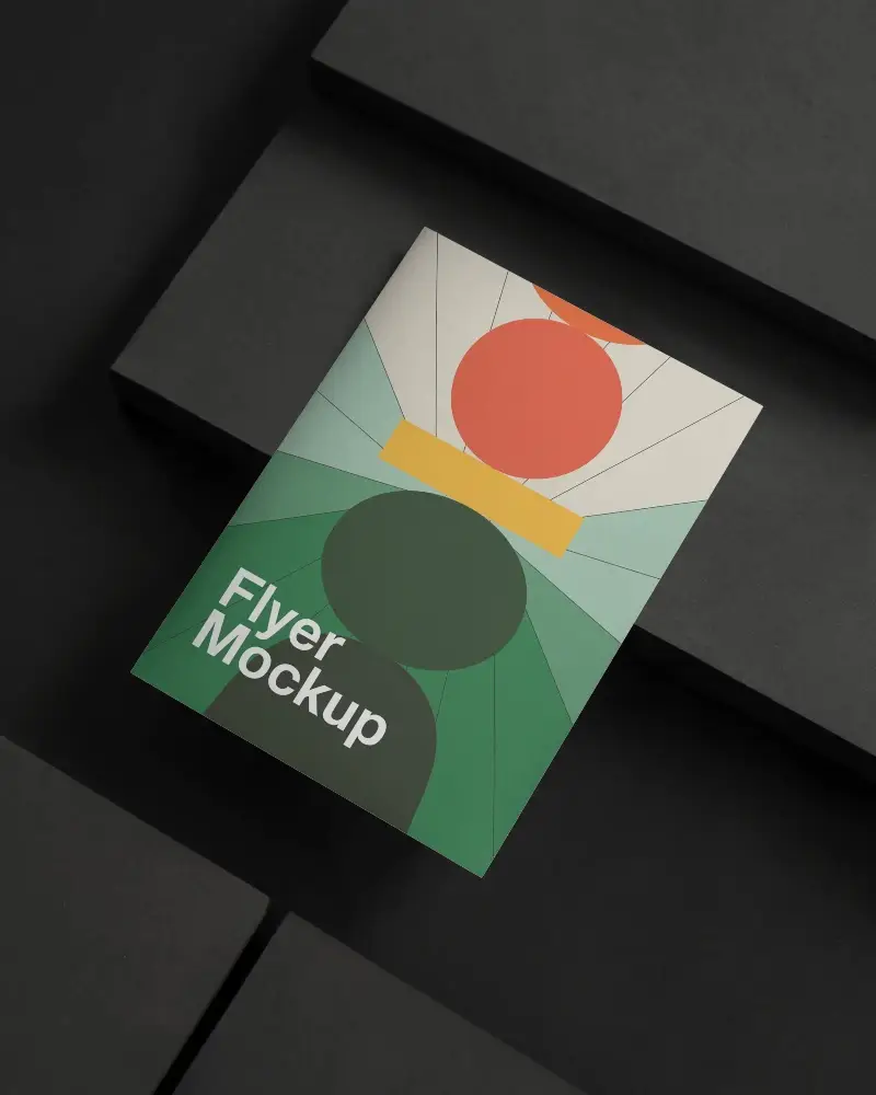 Sleek Minimalist Flyer Mockup Modern Design With Clean Lines And Simple Background
