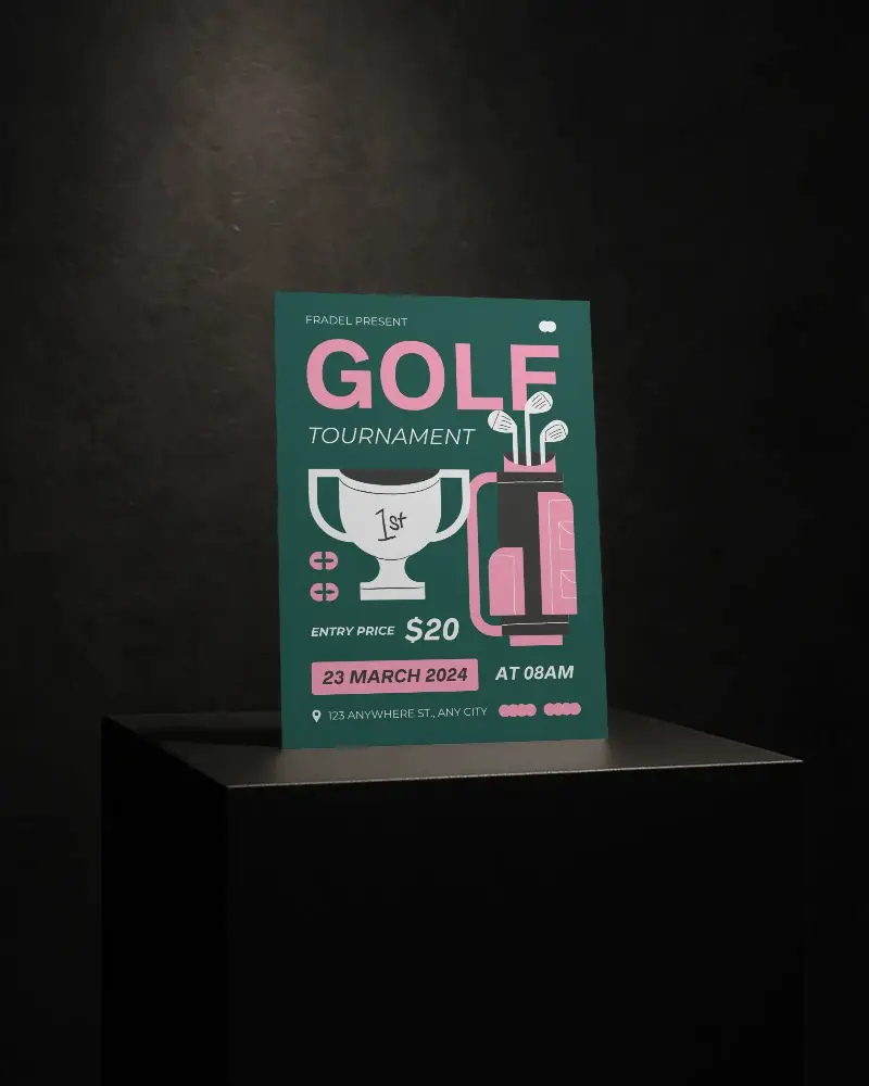 Wooden Tabletop Flyer Mockup Flat Lay With Ceramic Plate And Dried Flora Rustic And Organic Vibe