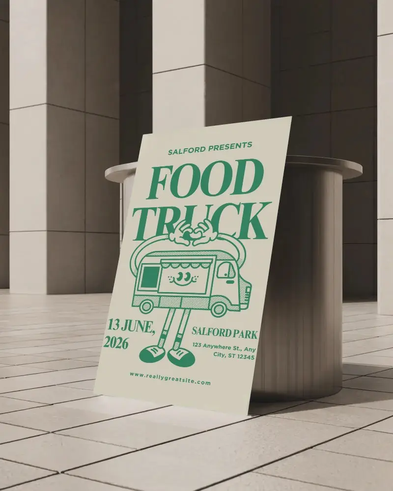 Modern Minimalist Flyer Mockup For Graphic Design Promotion And Advertising Use