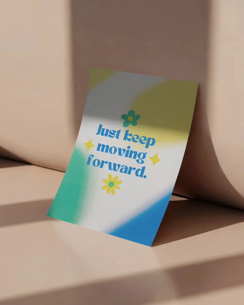 Modern Minimalist Flyer Mockup Standing On Curved Surface For Design Presentation 0319